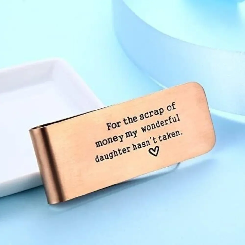 Men's Money Clip For Dad Funny Quote from Daughter Wedding Gift Father’s…